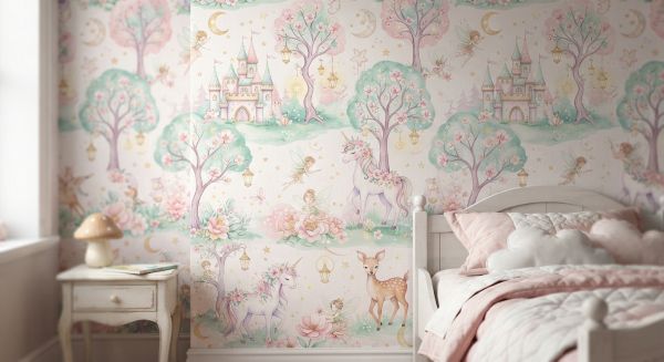 Top idées de papier peint pour une chambre de fille féérique